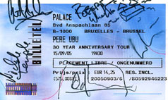 Billet de concert, Bruxelles